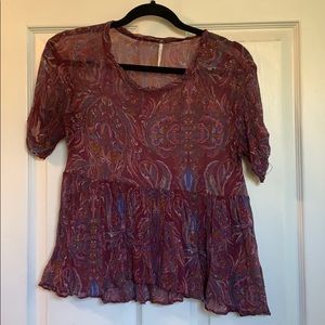 Sheer Babydoll Top Free People